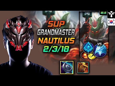 GrandMaster Nautilus Support vs Anivia - 천상계 서폿 노틸러스 저녁갑주 빙결 - LOL KR 12.5