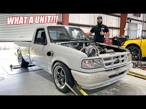 Introducing Tye's Home Built Coyote Swapped Ranger With a HUGE Single Turbo!!! First Dyno Pulls!