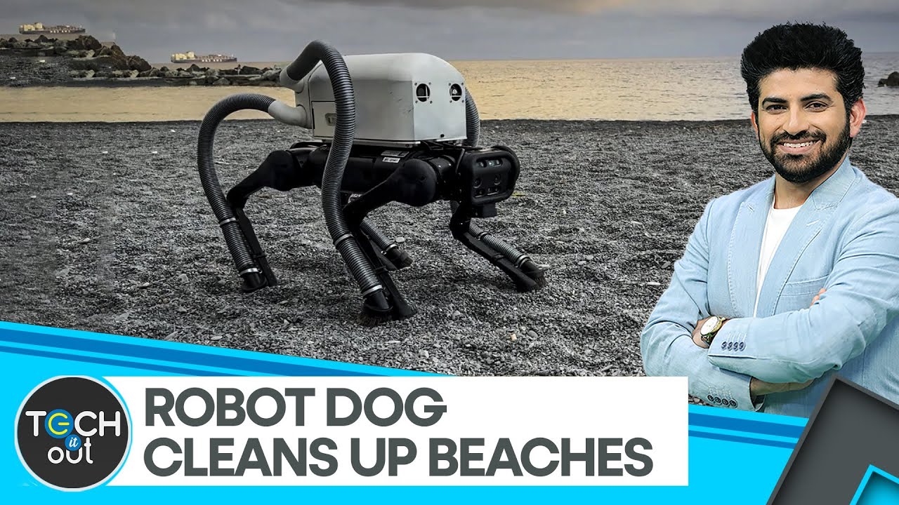 Trash-sucking vacuum cleaner robot dog | WION Tech It Out