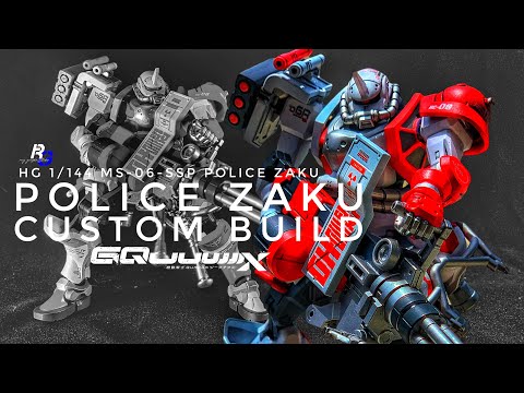 HG Police Zaku Custom Build | Gundam Gquuuuuux