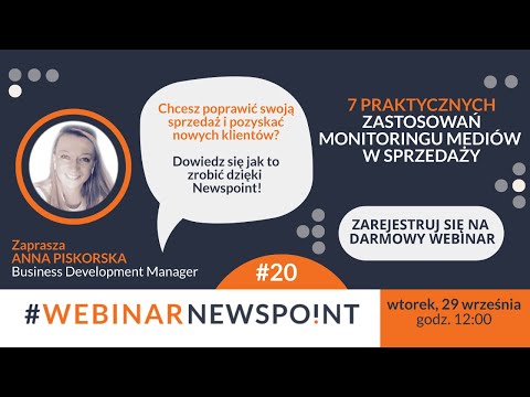 7 praktycznych zastosowań monitoringu mediów w sprzedaży – Webinar Newspoint