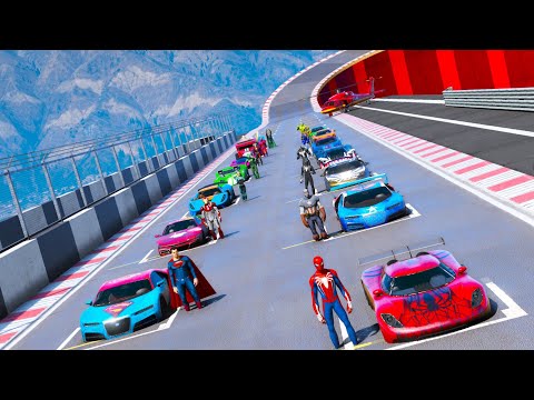 Superheroes GTA V challenge Mod Superhero-Cars Hot wheels SpiderMan Ironman Hukl