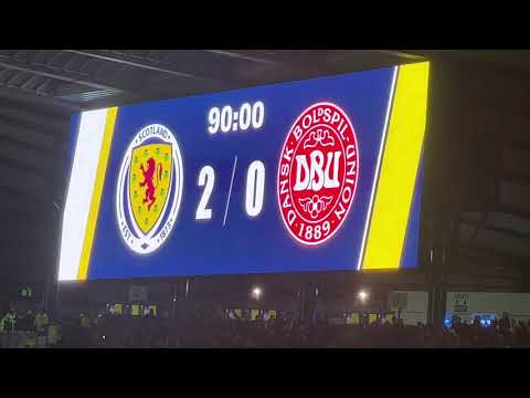 Final Whistle - Scotland 2 v 0 Denmark, Hampden Park, Glasgow - Football - 15/11/2021