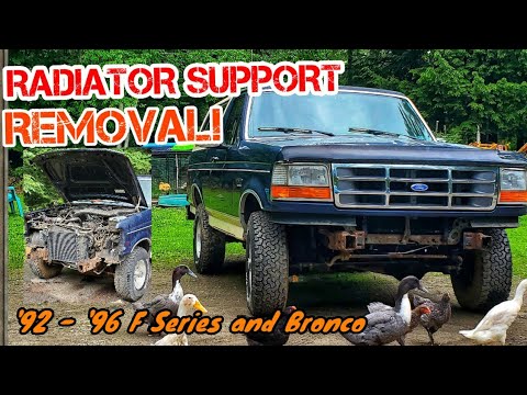 OBS Ford Radiator Support Replacement (Part 1) Removal/ tear down. Ford Bronco