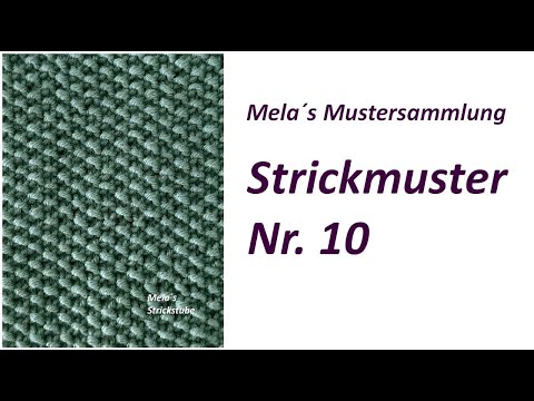 Strickmuster Nr. 10 - Muster in Reihen stricken - kleines Perlmuster / einfaches rechts/links Muster