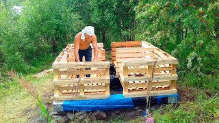 Как построить мостик для рыбалки из поддонов если дно каменистое