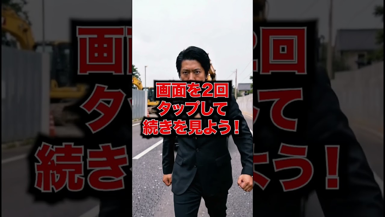 「ヤクザ風の男が工事現場の入り口を塞ぐ→結果」