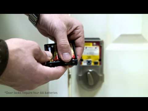Change Batteries On Your Automatic Door Lock - YouTube