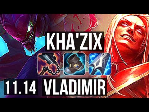 KHA'ZIX vs VLADIMIR (MID) | 8/1/3, 1.4M mastery, Legendary, 400+ games | EUW Master | v11.14