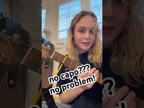 NO CAPO?? how to make your own! #capo #guitar #guitarplayer #easy #hack