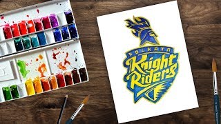 How to draw Kolkata knight riders 2019 logo