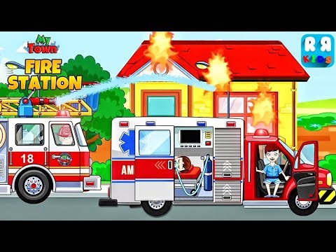 My Town : Fire station Rescue - Play with Fire Truck and Ambulance - YouTube