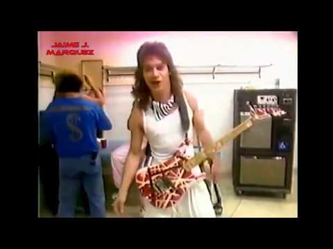 Eddie Van Halen rare footage pre-concerts (elephant and horse guitar tricks)