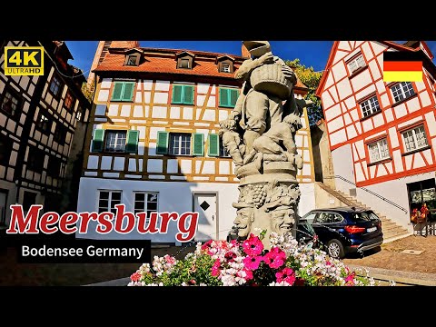 Meersburg Germany🇩🇪Walking Tour Historical Old Town and Harbor at Lake Constance|4k am Bodensee2023|