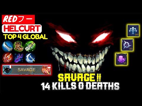 SAVAGE !! [ Top Global Helcurt ] REDフー - Mobile Legends Video