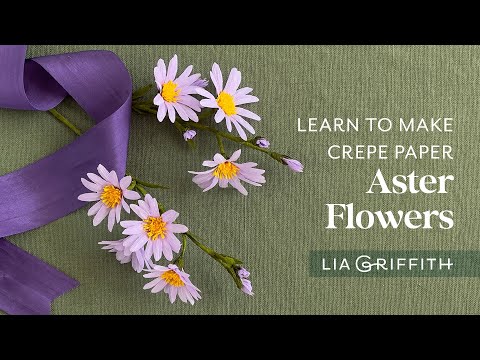 Learn Hot to Make Crepe Paper Aster Flowers