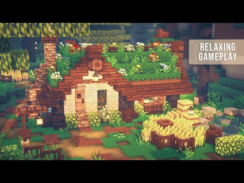Minecraft Survival | Relaxing Gameplay #1 - Building a Cozy House