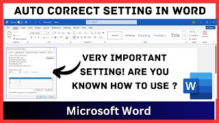 Download the video "How To Turn On And Use AutoCorrect in Microsoft Word | AutoCorrect settings in Microsoft Word"