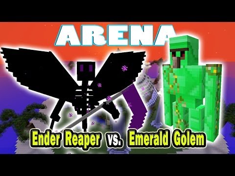 Minecraft Arena Battle Ender Reaper vs. Emerald Golem