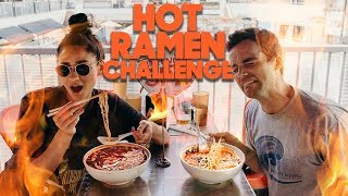 Spicy Noodle CHALLENGE with Ian Harding | MUKBANG | Shay Mitchell