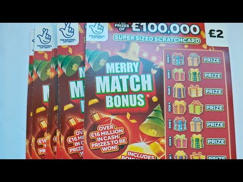 New merry match bonus scratch cards £20 in play 