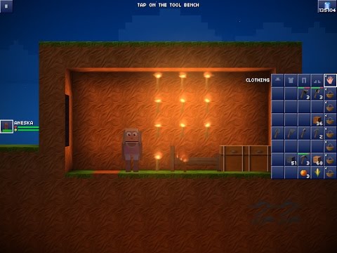 YouTube video about: How to make a torch in blockheads?