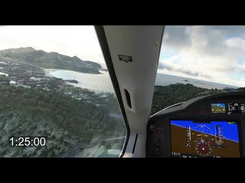 Fast Lap in TBM 930 | Takeoff to Mountain Approach Rwy 28 | St. Barts / Gustaf III | MSFS