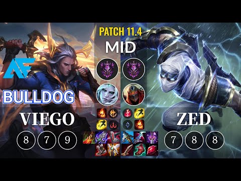 AF.A BuLLDoG Viego vs Zed Mid - KR Patch 11.4