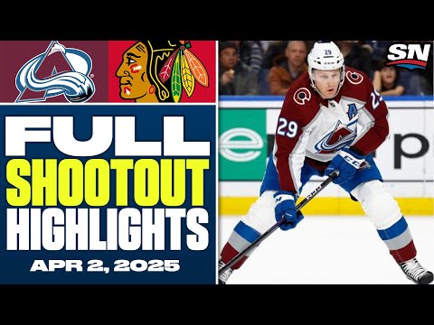 Colorado Avalanche at Chicago Blackhawks | FULL Shootout Highlights - April 2, 2025