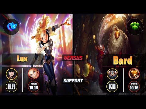 Kellin LUX (Support) [Summon Aery] VS BARD - Challenger KR Patch 10.16