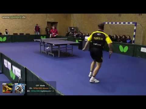 FH attack with short pips SPINLORD Waran 2.0 mm (all recorded at Superleague of UTTC)