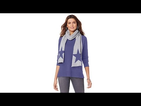 Jamie Gries Collection Sweater with Scarf