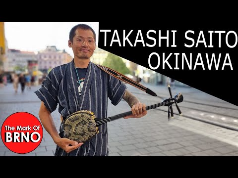 Takashi  - Asadoya Yunta - Okinawa -  Busking @ Brno