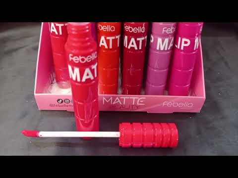 BATOM MATTE LÍQUIDO MATTE BEAUTY FEBELLA 6G BOX COM 36 UN