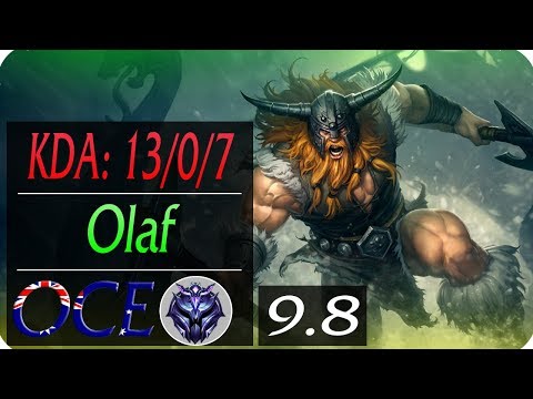 Olaf TOP OCE Replay | KDA: 13/0/7 | Season 9 | Patch 9.8