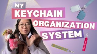 What’s on my keychain • Lululemon Dual Pouch Wristlet, Never Lost Keychain, Pink, & Baggu comparison