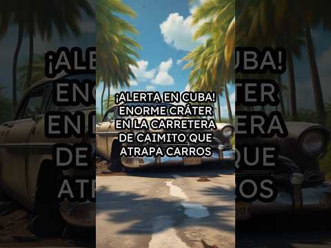 ¡Alerta en Cuba! Enorme cráter en la carretera de Caimito que atrapa carros