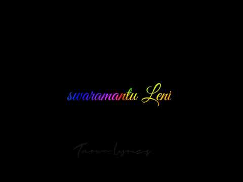 Nuvvu Natho Emannavo song lyrics black screen|states|telugu @ravi taja sp Balasubrahmanyam 😍