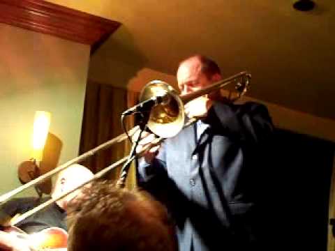 Steve Davis on trombone at the Rochester International Jazz Festival