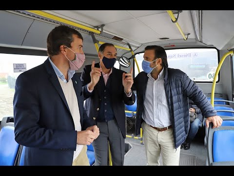 Autoridades provinciales constataron la apertura de  ventanillas y limpieza de colectivos junto a Saeta