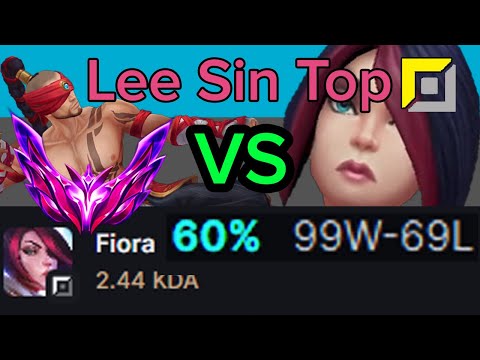 Lee Sin Top vs 60% WR 222 LP Fiora OTP Master EUW