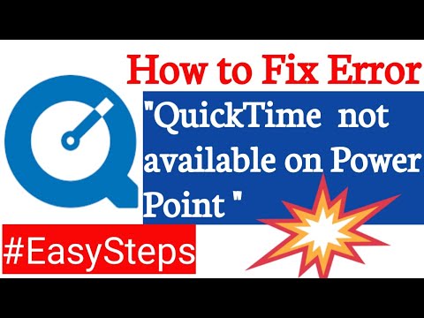 How To Fix Error QuickTime in ppt || Resolved how to insert Video or play the video PowerPoint