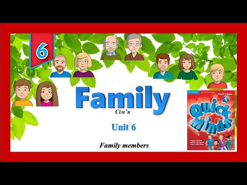 Quick Minds 1. Unit 6. Lesson 1. New words "Family". Family members. p 62. Слова на тему "Сім'я".