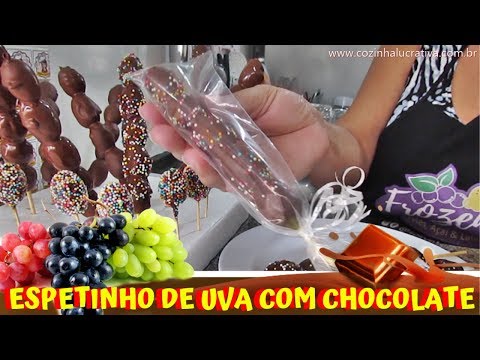 GANHE DINHEIRO EM CASA COM ESPETINHO DE UVA COM CHOCOLATE