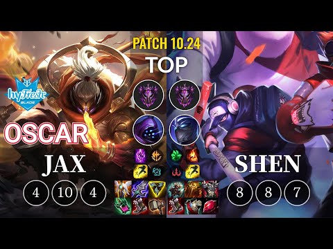 hyF Oscar Jax vs Shen Top - KR Patch 10.24