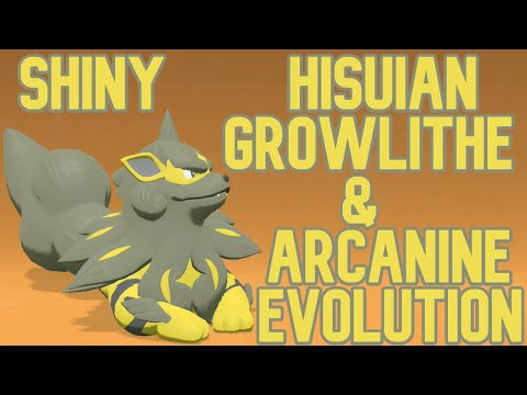LIVE Shiny Hisuian Growlithe & Arcanine Evolution in Pokemon Legends Arceus