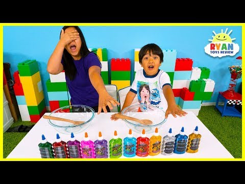 3 COLORS OF GLUE SLIME CHALLENGE!!!