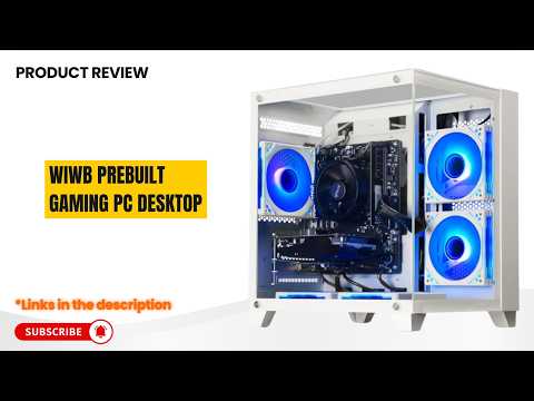 WIWB Prebuilt PC Gaming Desktop | 16G DDR4 RAM | 512G SSD | Ryzen 5 6Cores 3.6G Up to 4.1G | RX 560 4G Graphics Card | Wi-Fi 6 |Tower Computer White video review thumbnail