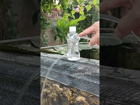 Water pump without electricity from plastic bottles