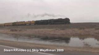 preview picture of video 'UP 844 @ Medicine Bow WY Apr 11 2009'